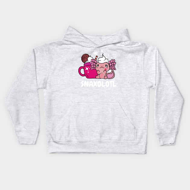 Snaxolotl Kids Hoodie by codebluecreative